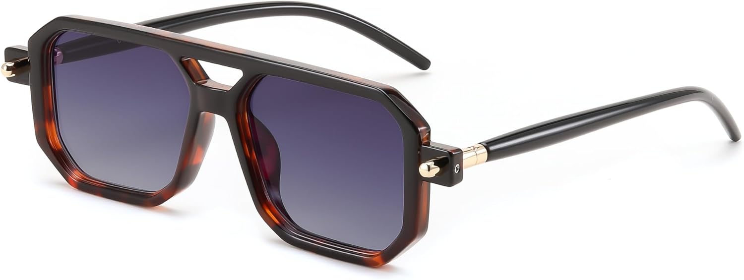 Vintage Flat Aviator Sunglasses for Women Men