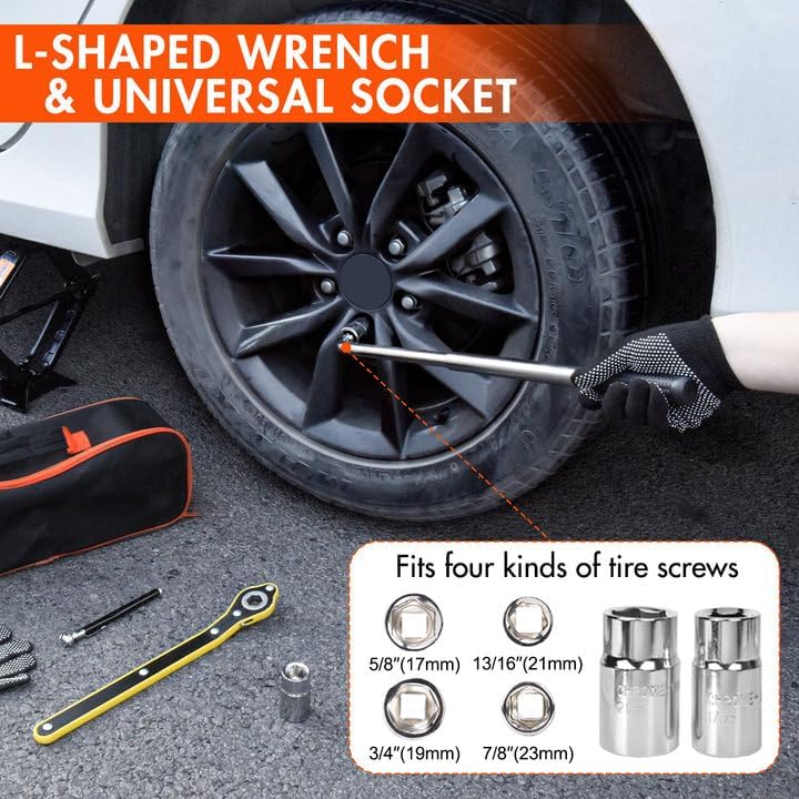 Car Jack Kit Scissor Jack for Car Tire Changing Kit