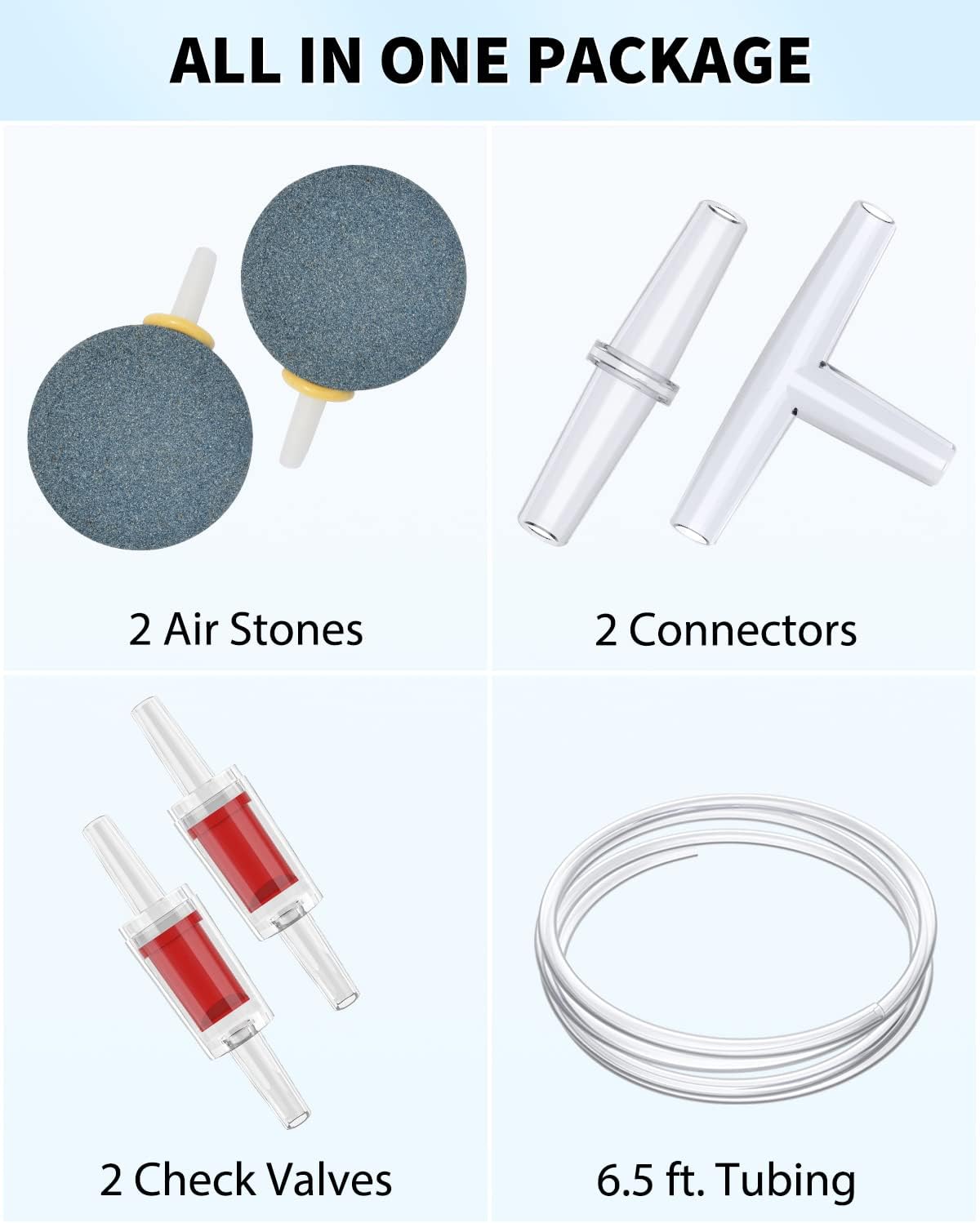 Uniclife Aquarium Air Pump Dual Outlet Fish Tank