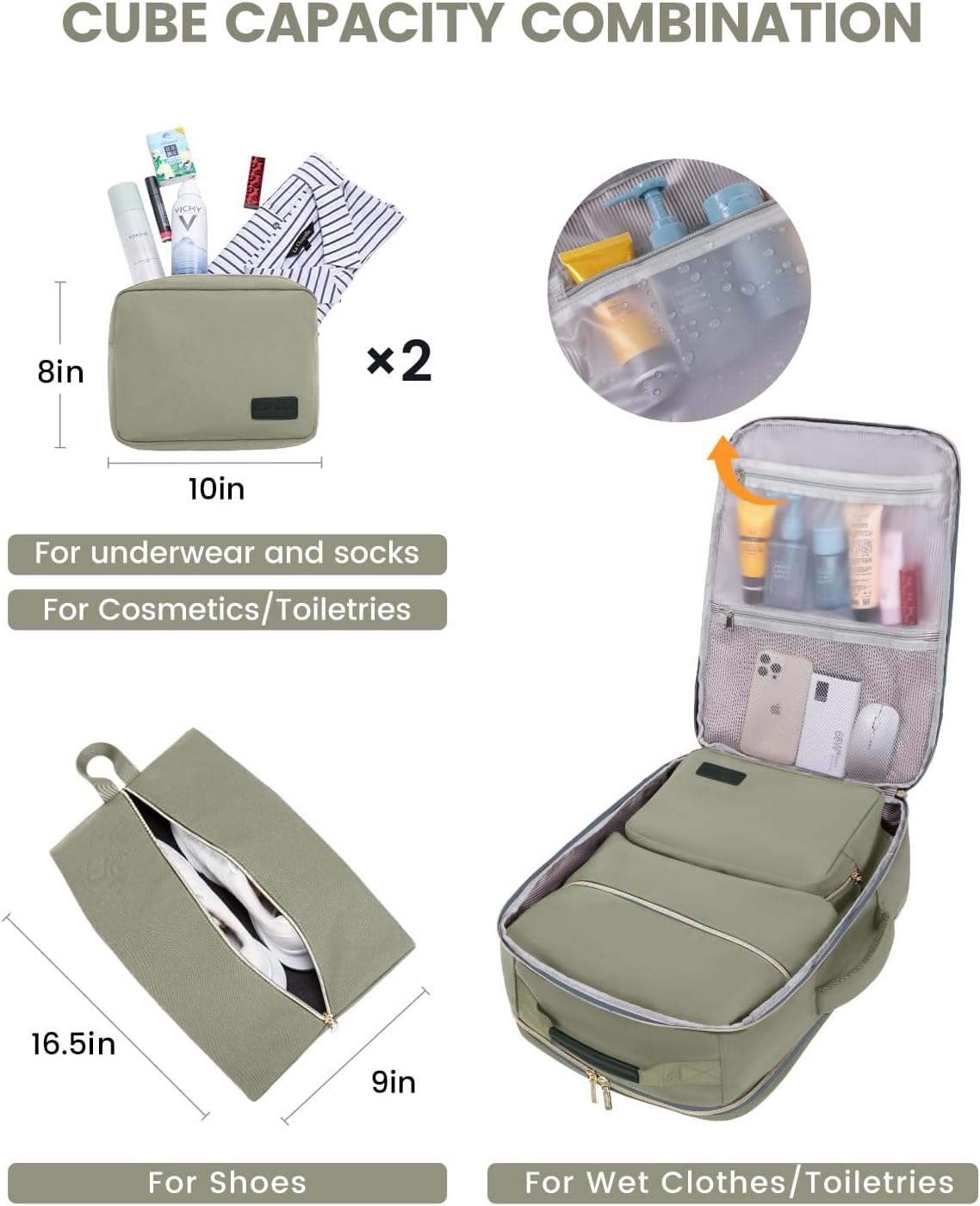 LOVEVOOK 40L Travel Backpack for Women & Men