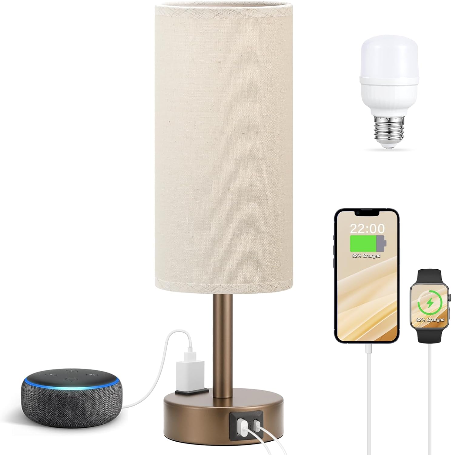 Bedside Touch Lamp 3-Way Dimmable