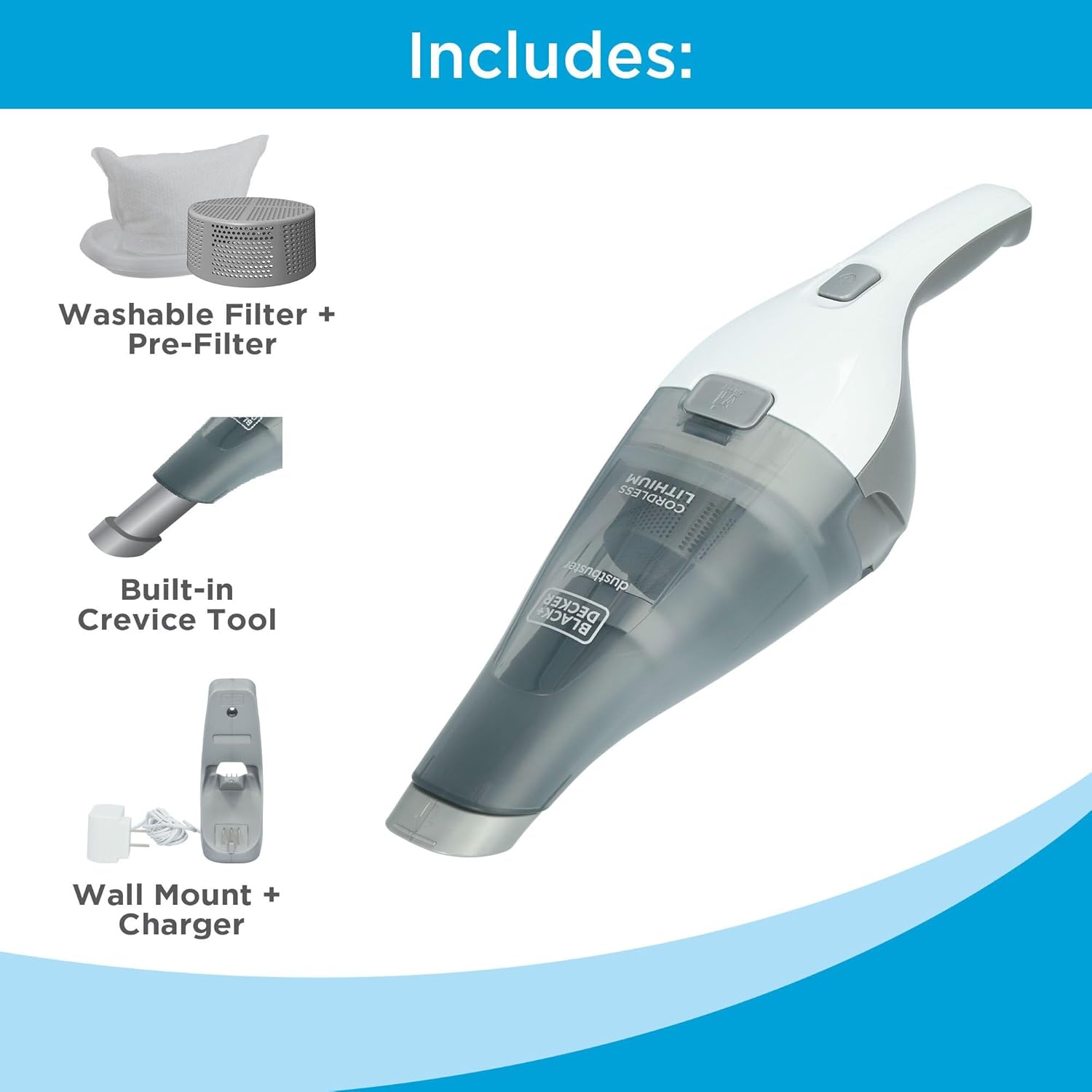 BLACK+DECKER Dustbuster QuickClean Vacuum