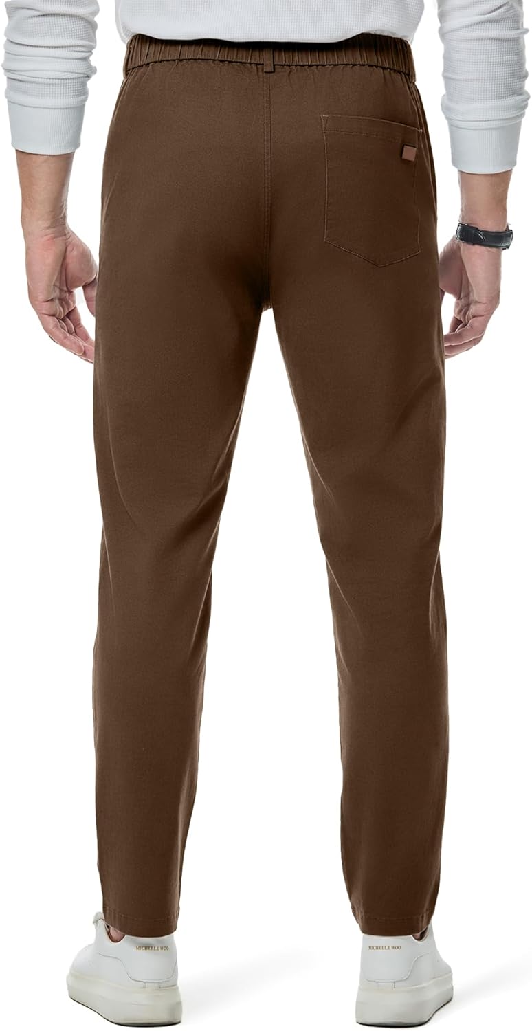 JMIERR Men's Chino Pants Casual Stretch Waist