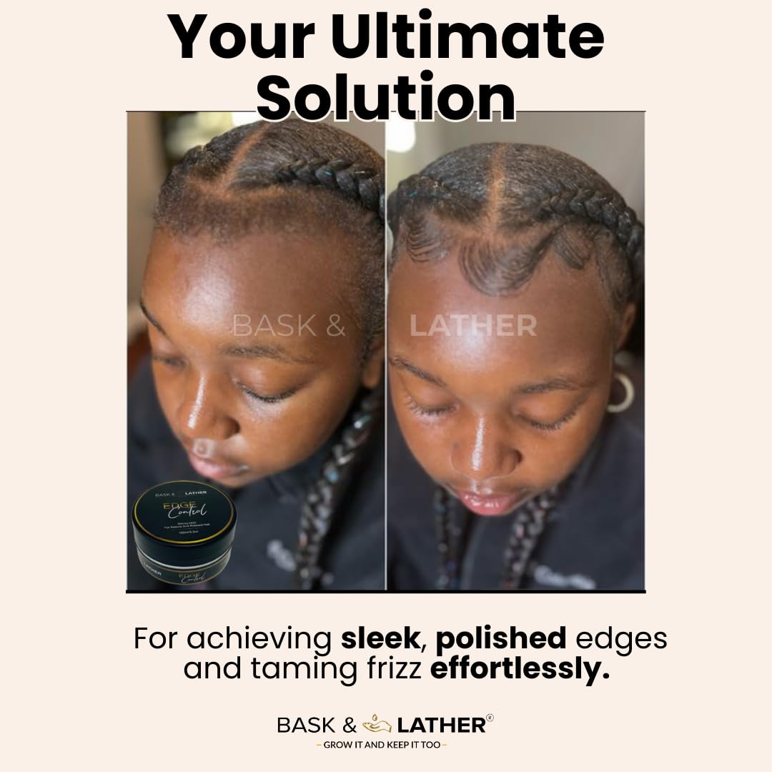 BASK & LATHER Edge Control Gel with Castor Oil