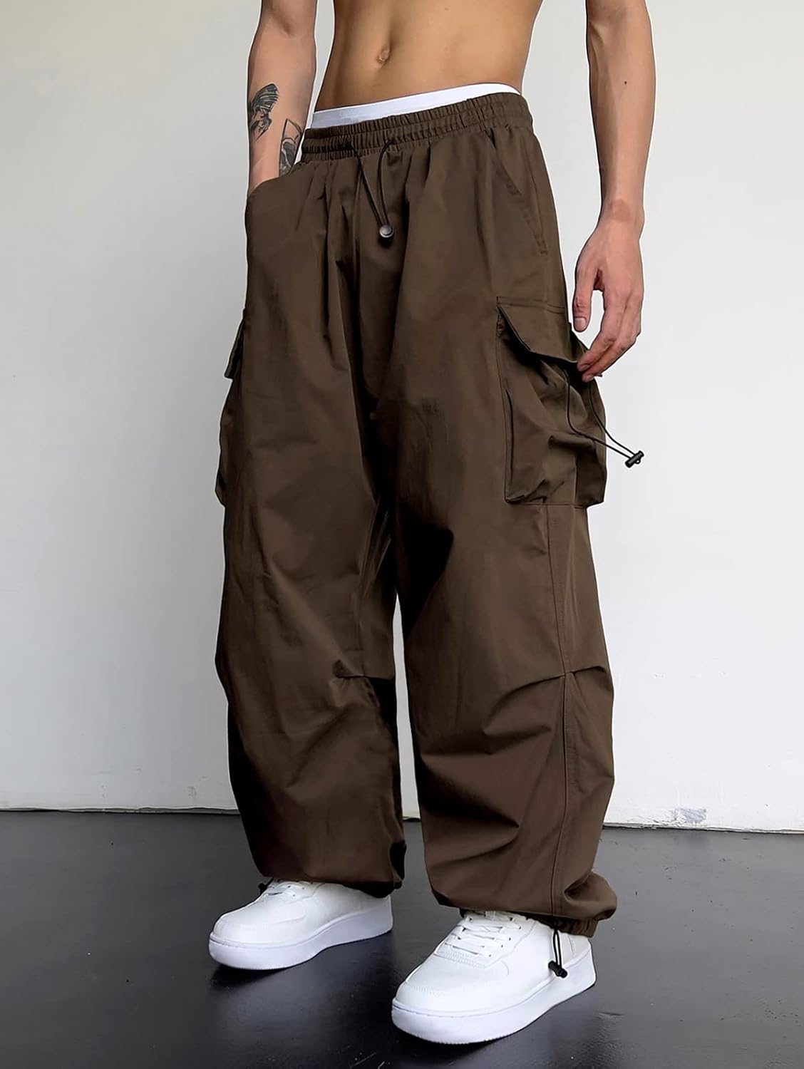 ZAFUL Flat Pocket Parachute Pants for Men