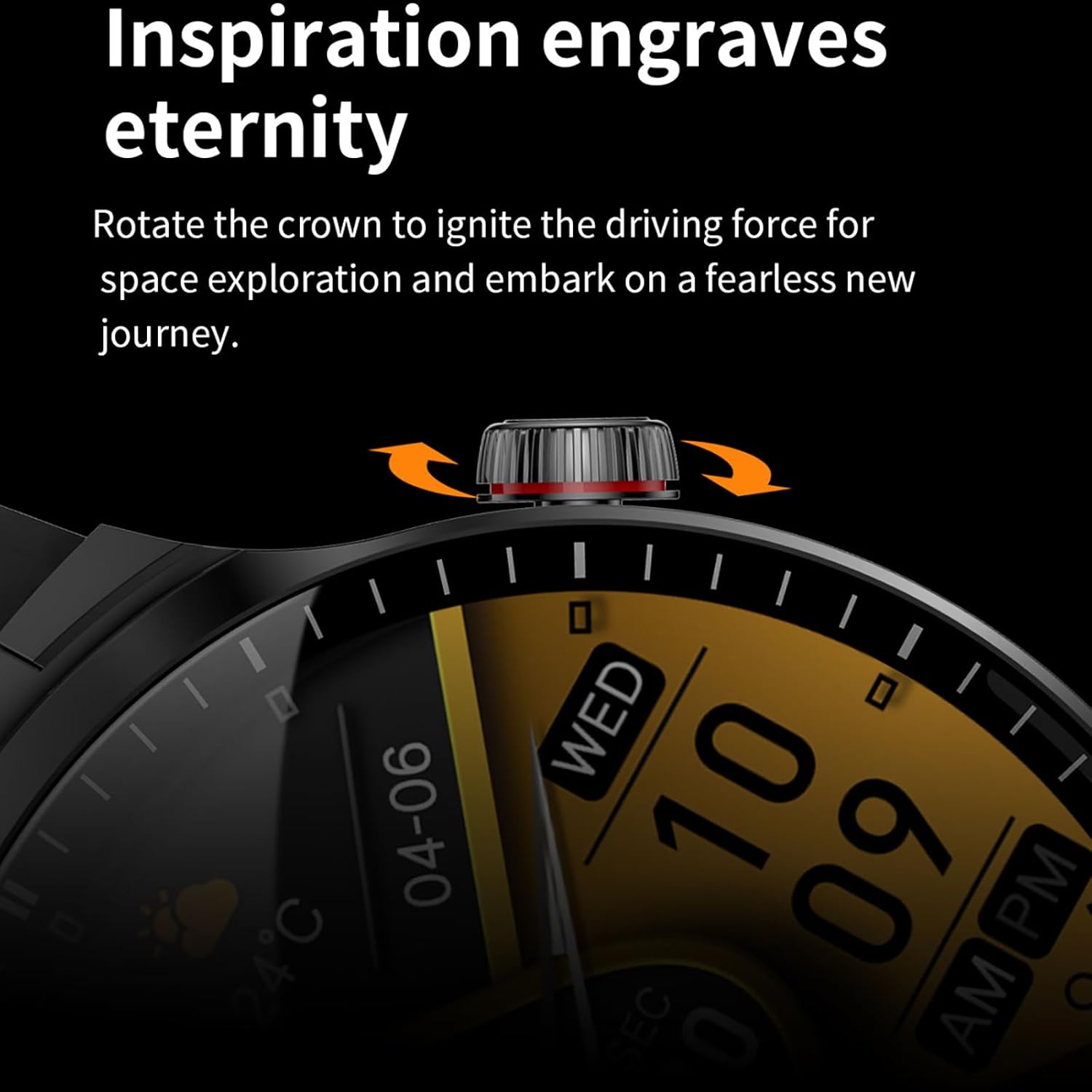 Smart Watch with Bluetooth Earbuds, 1.85-Inch Round HD Screen