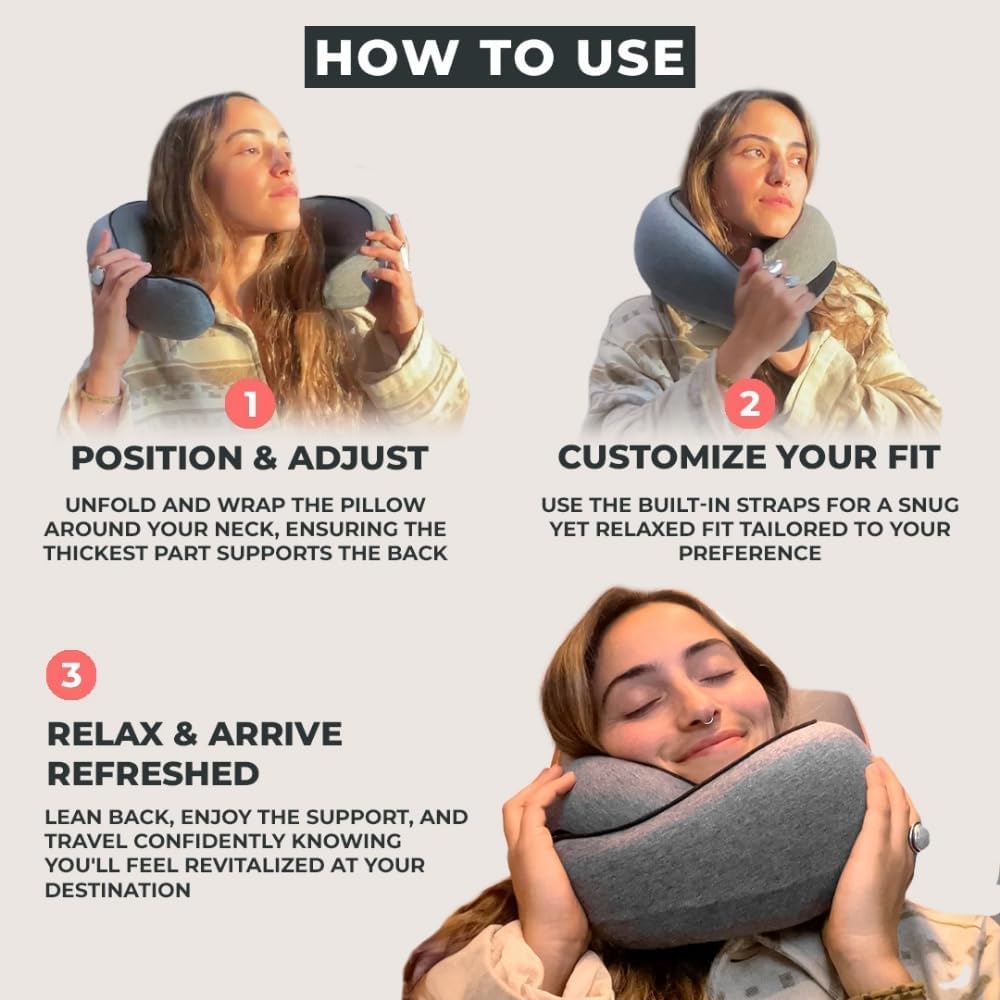 FlyHugz® Memory Foam Travel Pillow