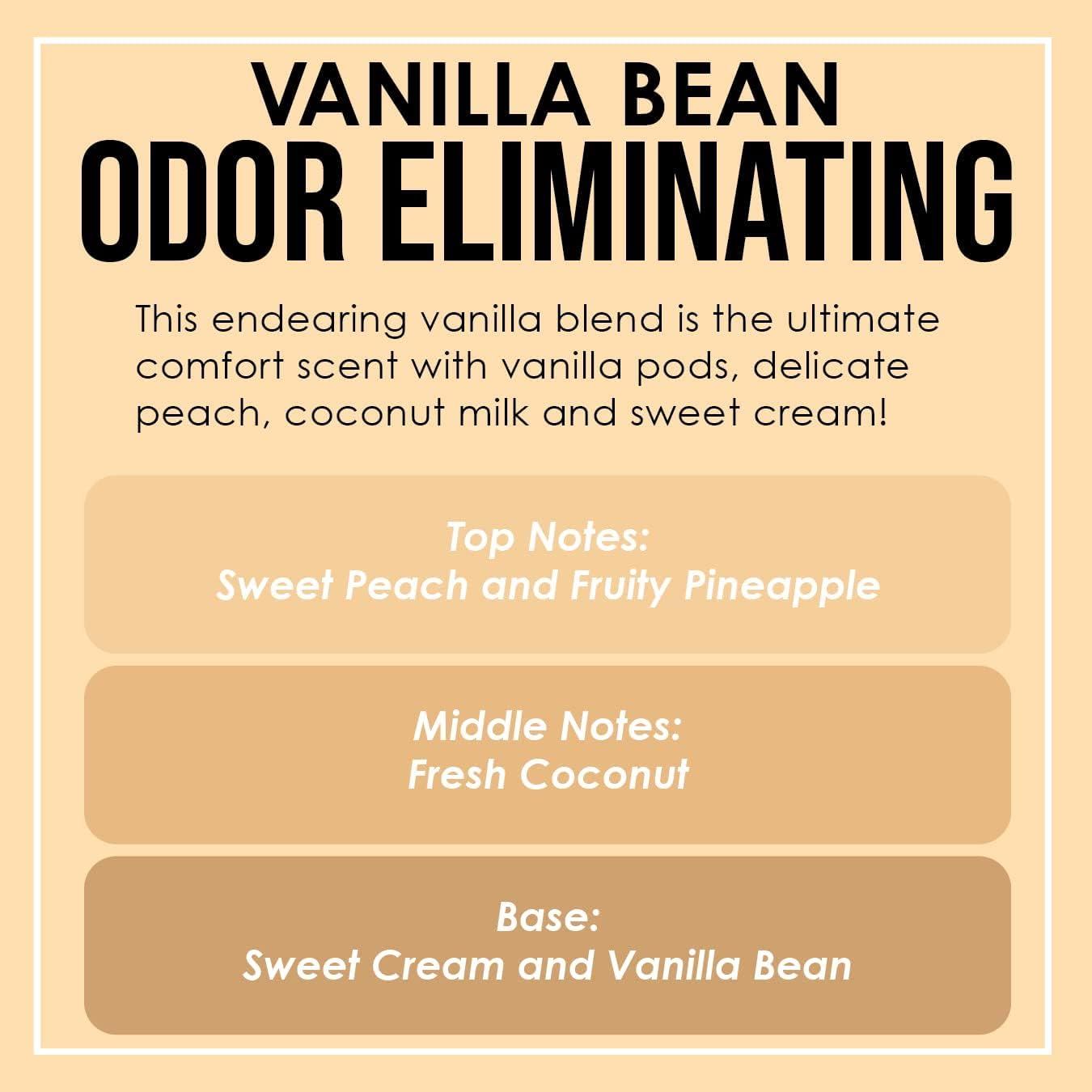 Vanilla Bean Odor Eliminating Candle – 80-Hour Burn