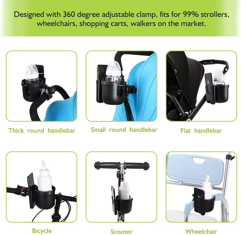 Accmor Stroller Cup Holder with Phone Mount