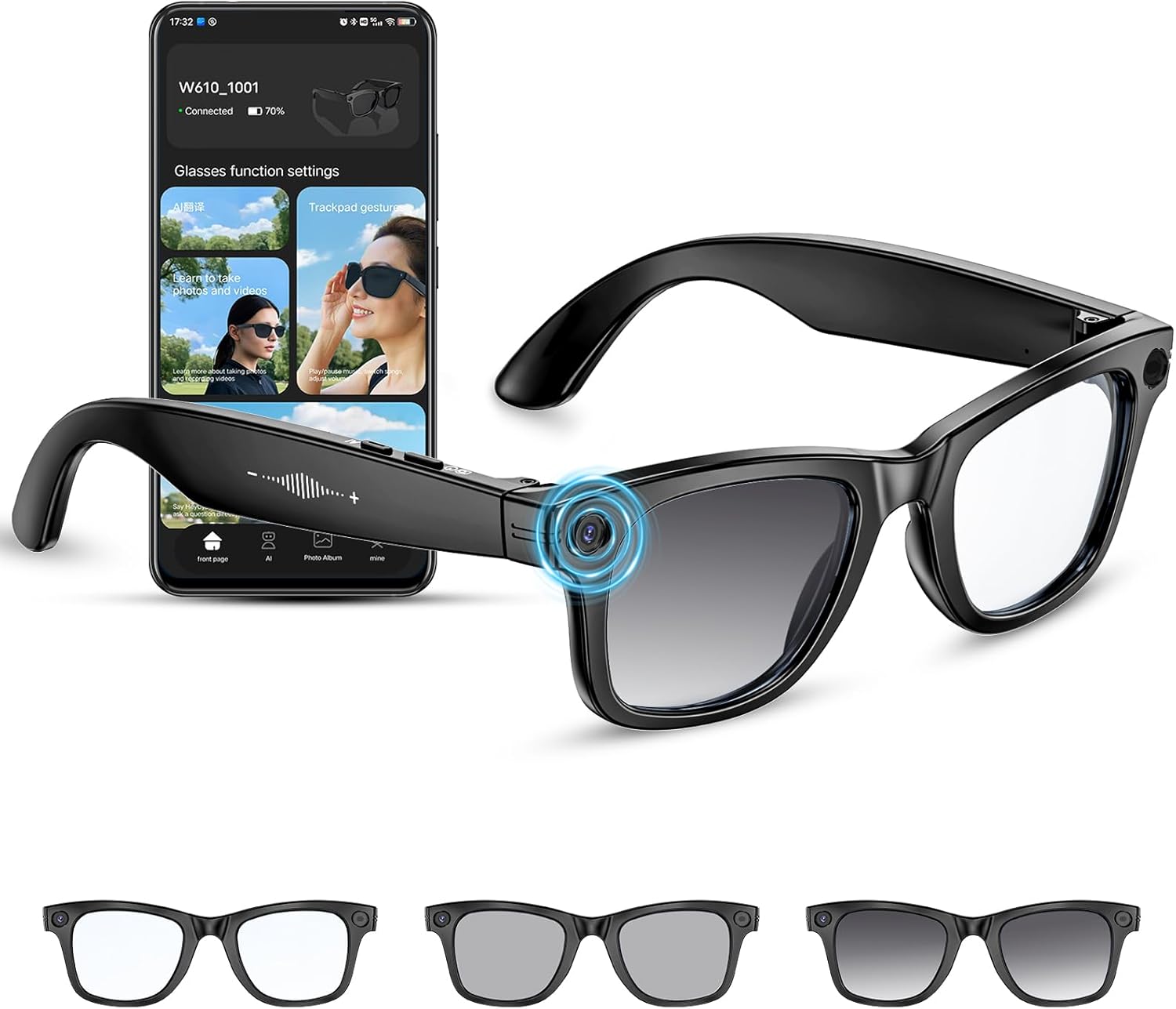 Mingtawn AI Smart Glasses 4K HD Camera