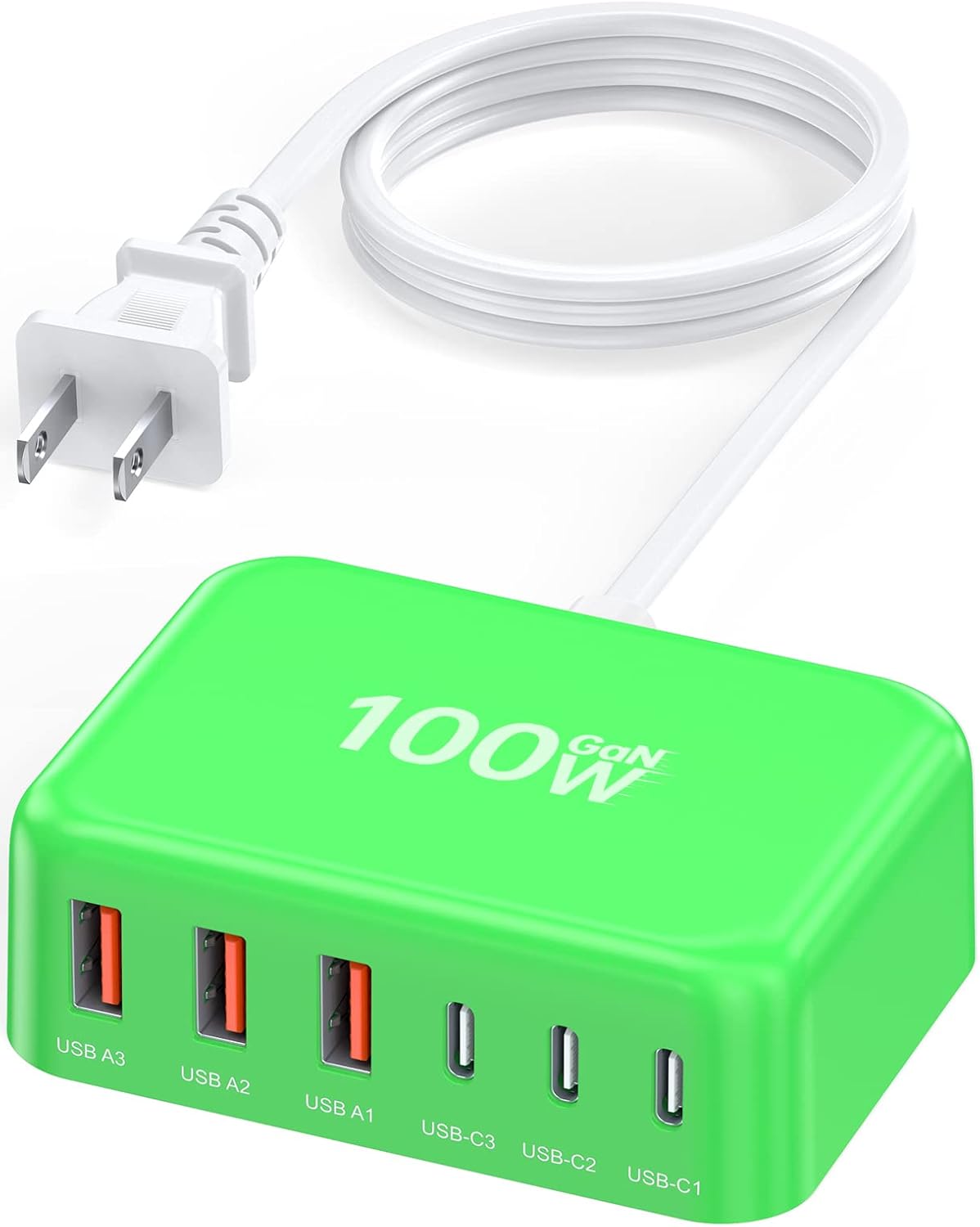 100W USB C Charger Block GaN Fast Charging Station