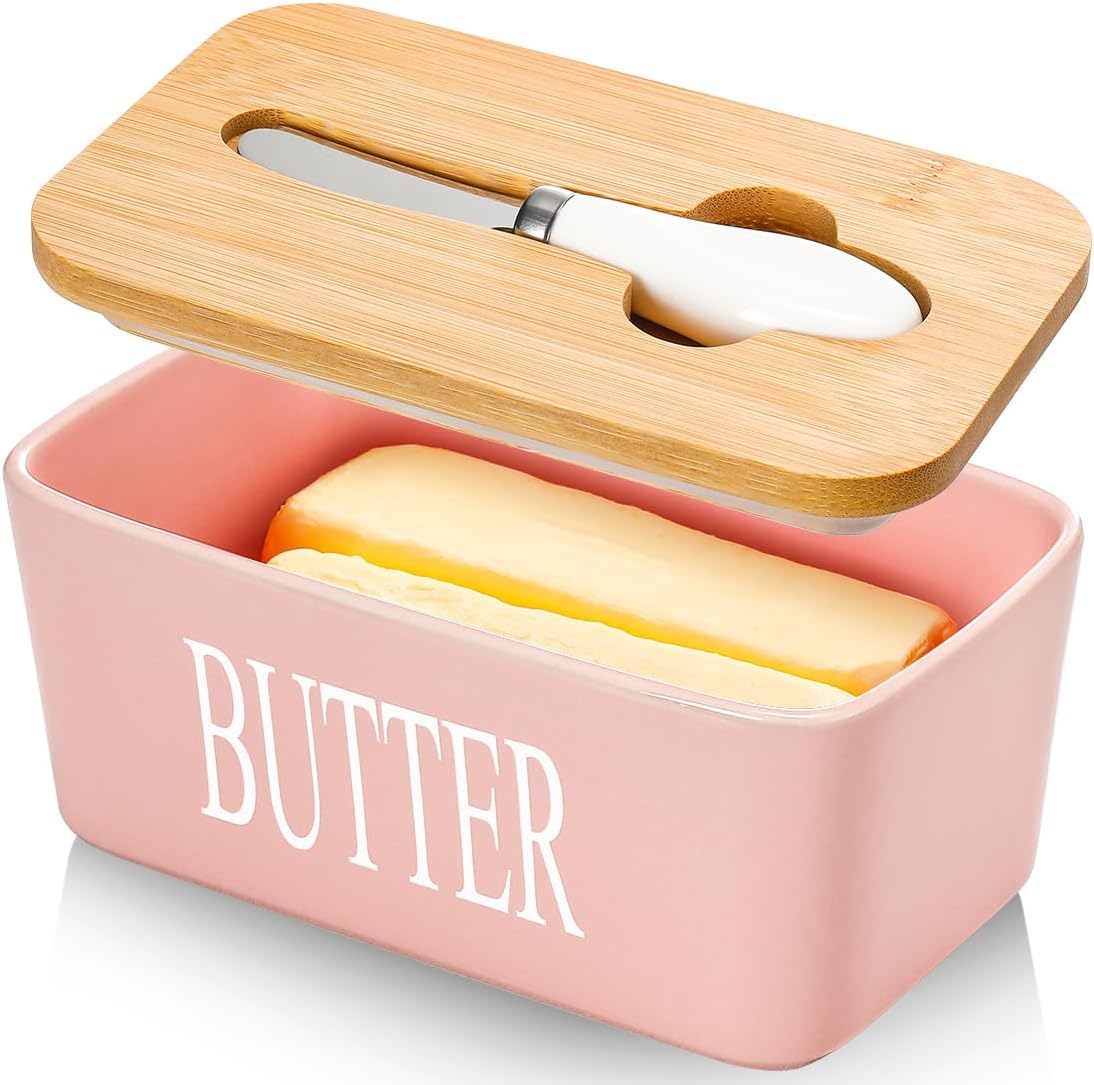 Butter Dish with Lid Large Butter Dish for Countertop