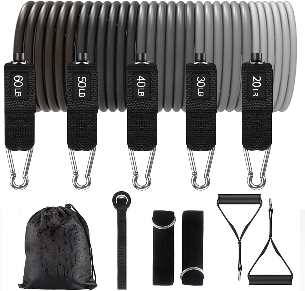 Exercise Bands with Handles for Home Gym