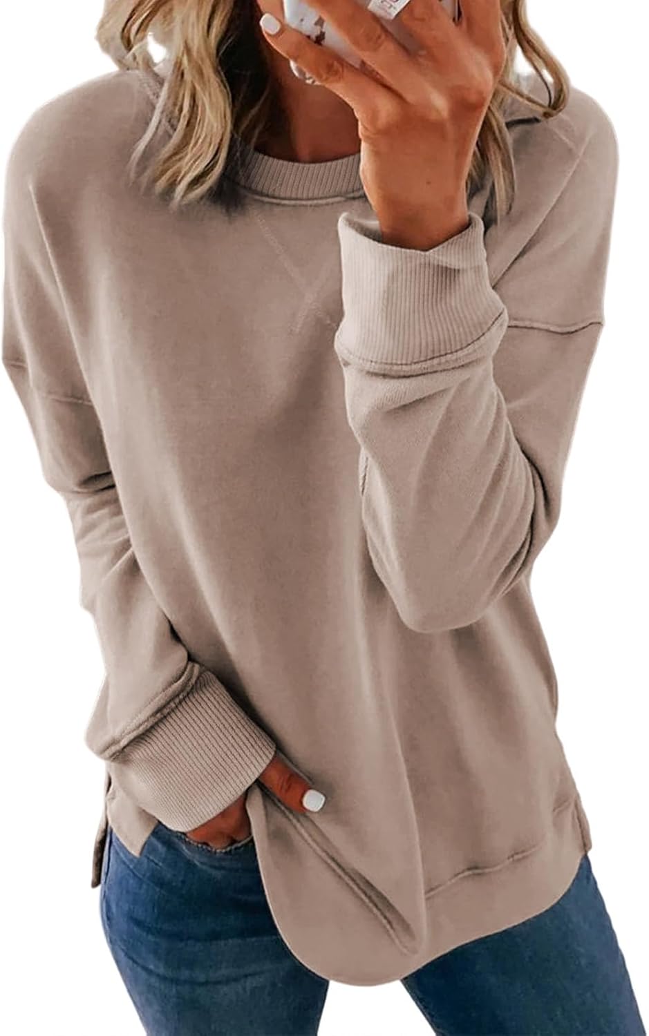 Casual Soft Long Sleeve Sweatshirt Women