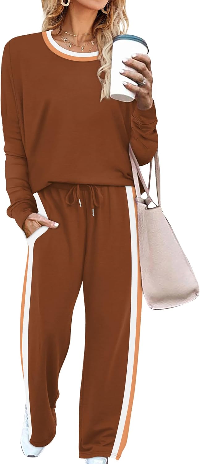 WIHOLL Wide Leg Sweatpants Set Women