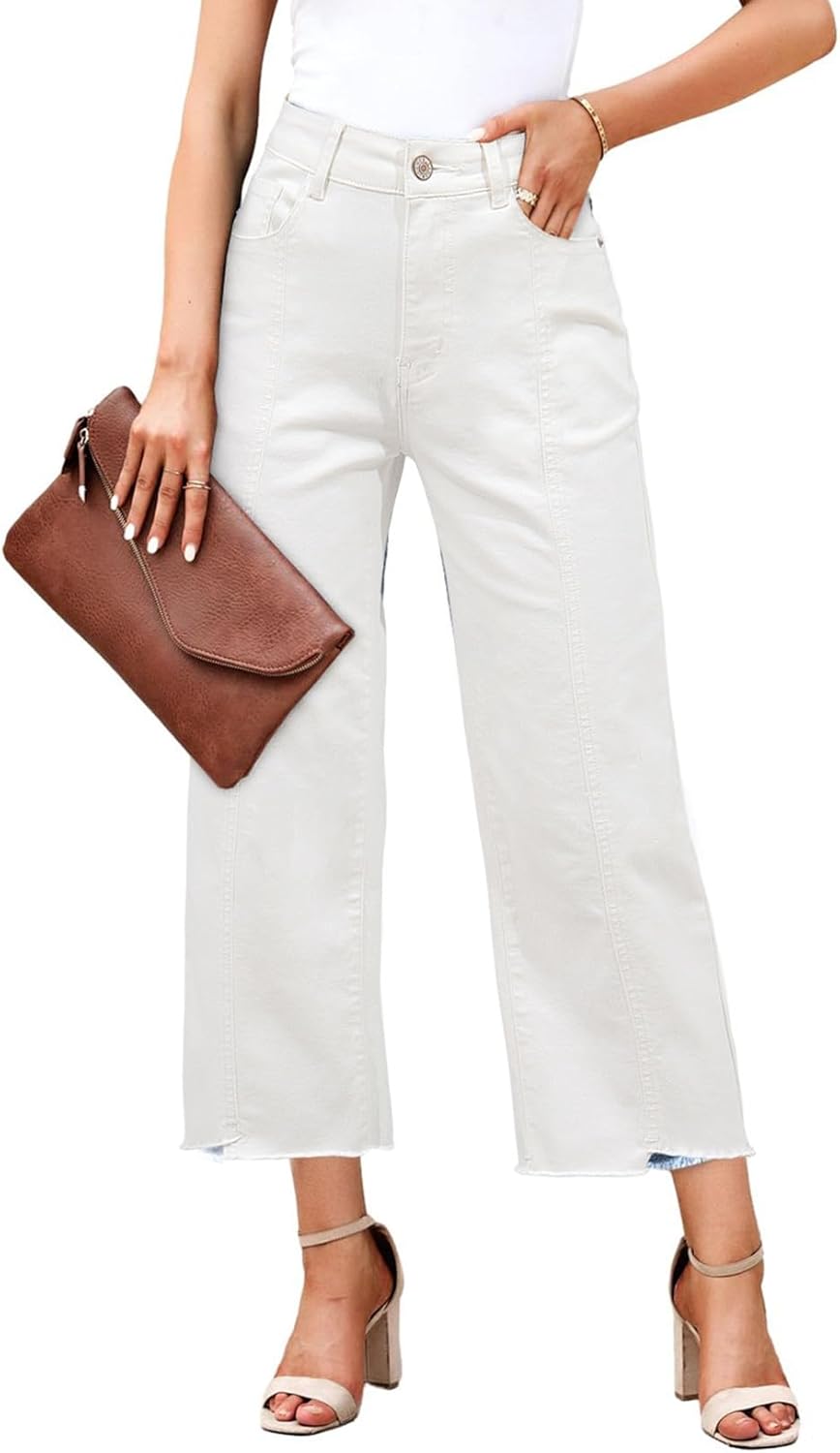 Sidefeel Women's Jeans High Waisted Wide Leg