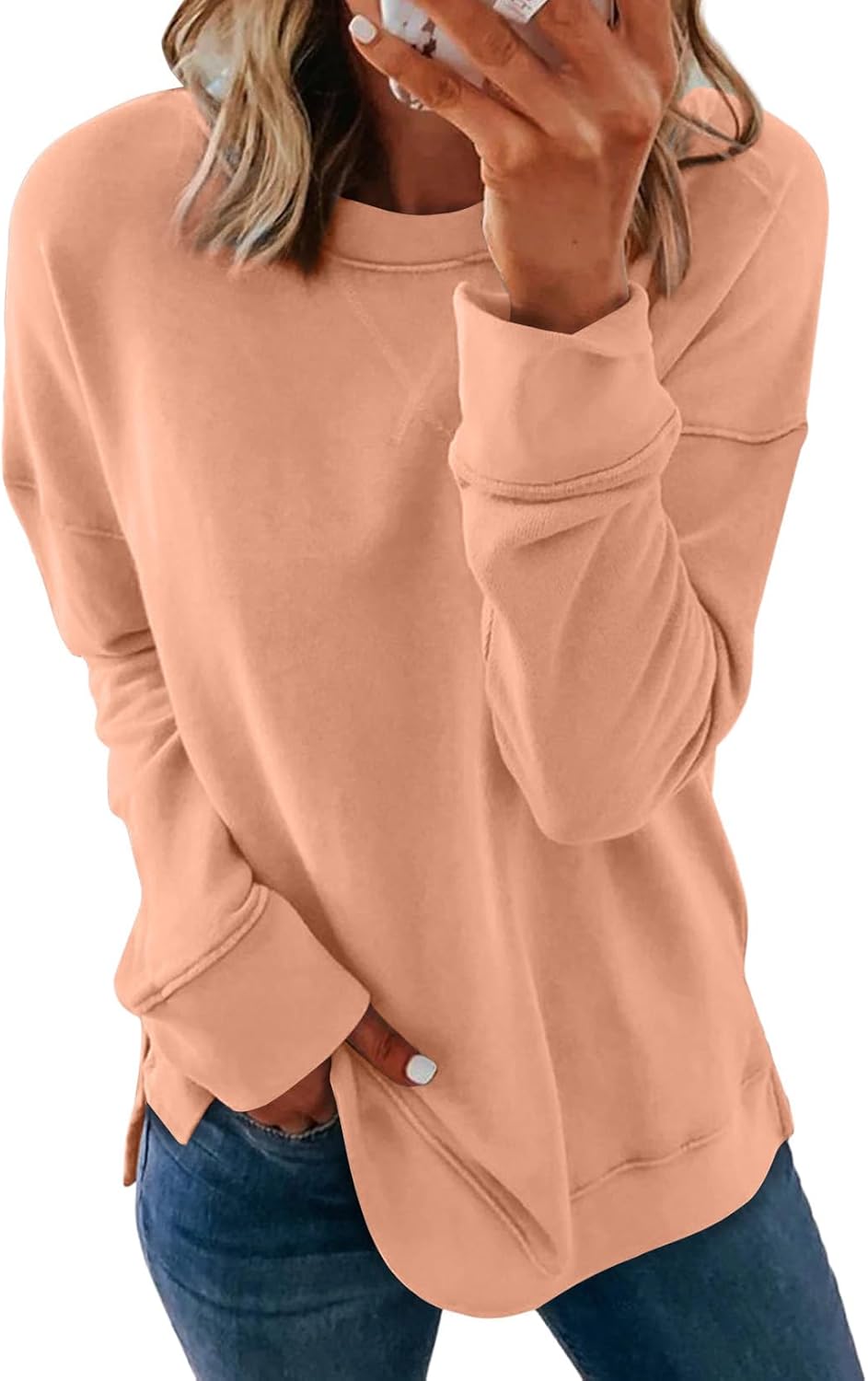 Casual Soft Long Sleeve Sweatshirt Women