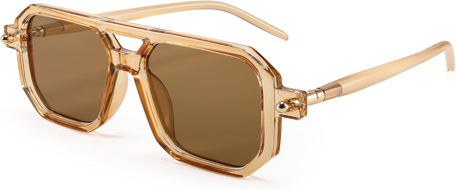 Vintage Flat Aviator Sunglasses for Women Men