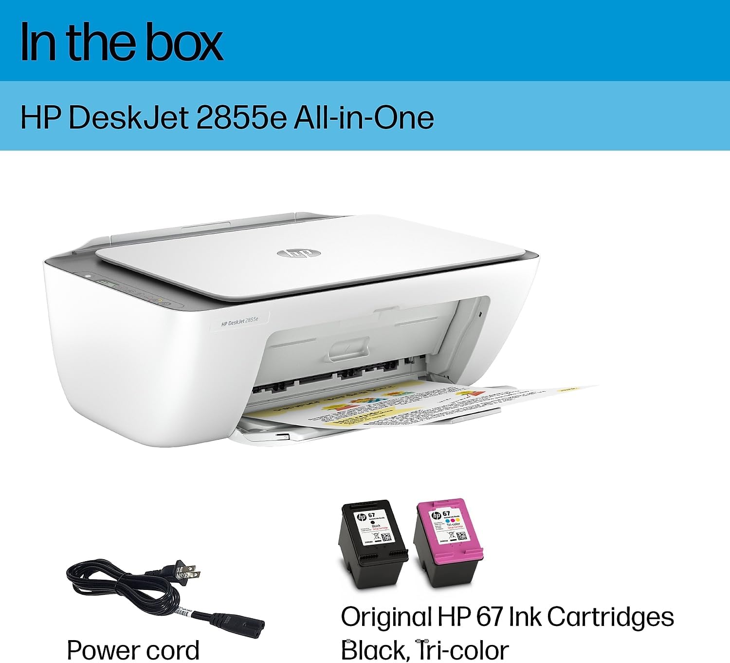 HP DeskJet 2855e Wireless Color Printer