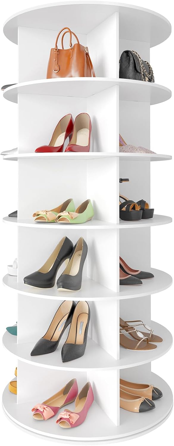 SpaceAid 7 Tier Rotating Shoe Rack Tower