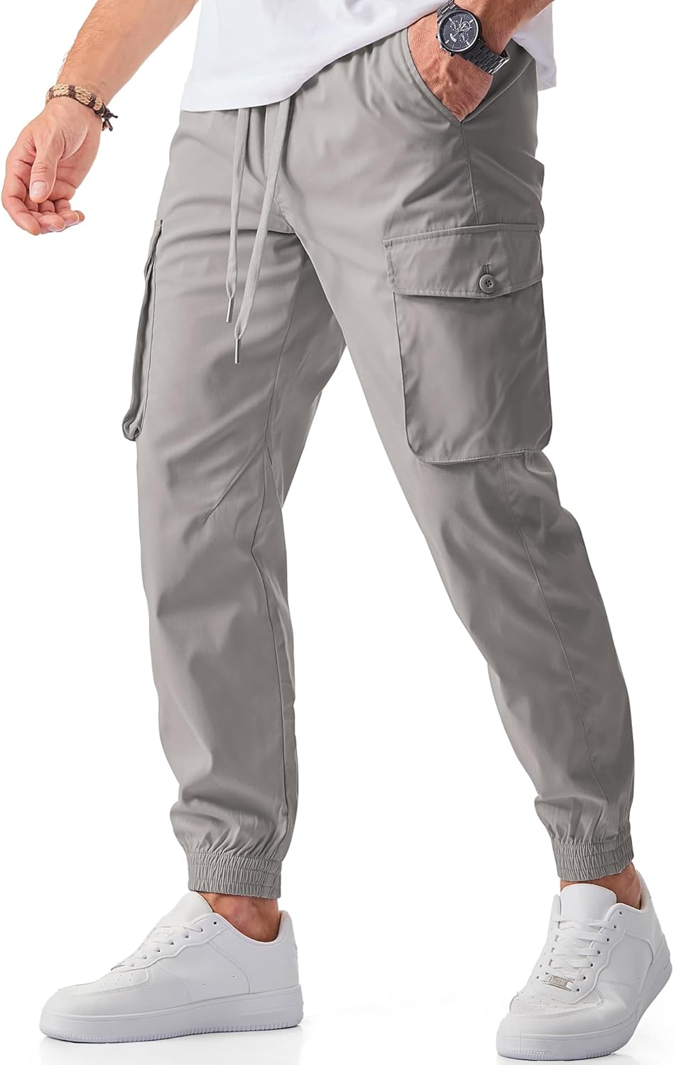 JMIERR Men's Casual Cargo Joggers Pants