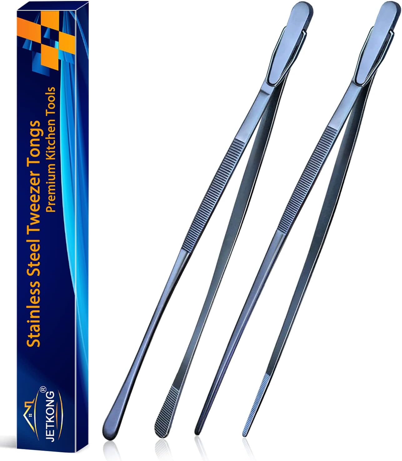 JETKONG Kitchen Tweezers Fine Tweezer Tongs