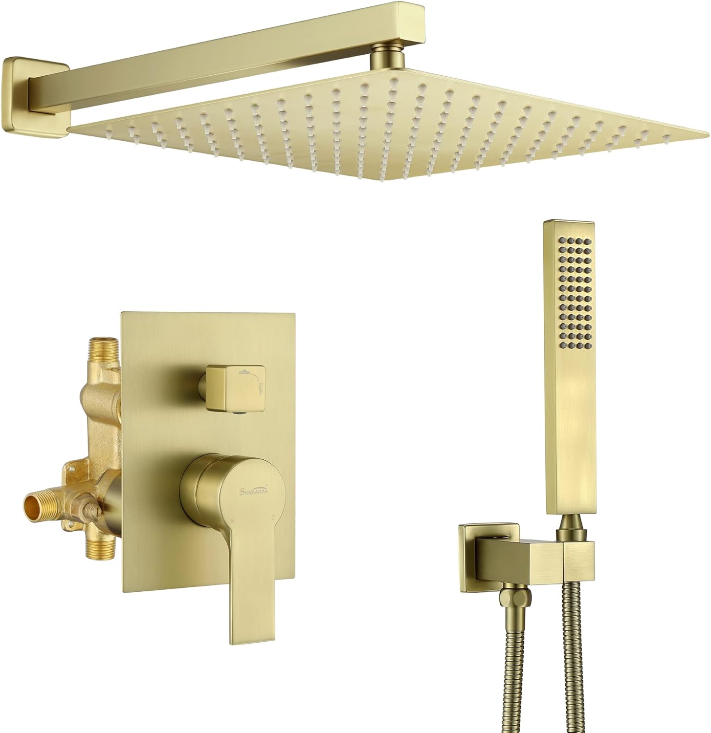 SHAMANDA Brass Rainfall Luxuly Bathroom Shower System
