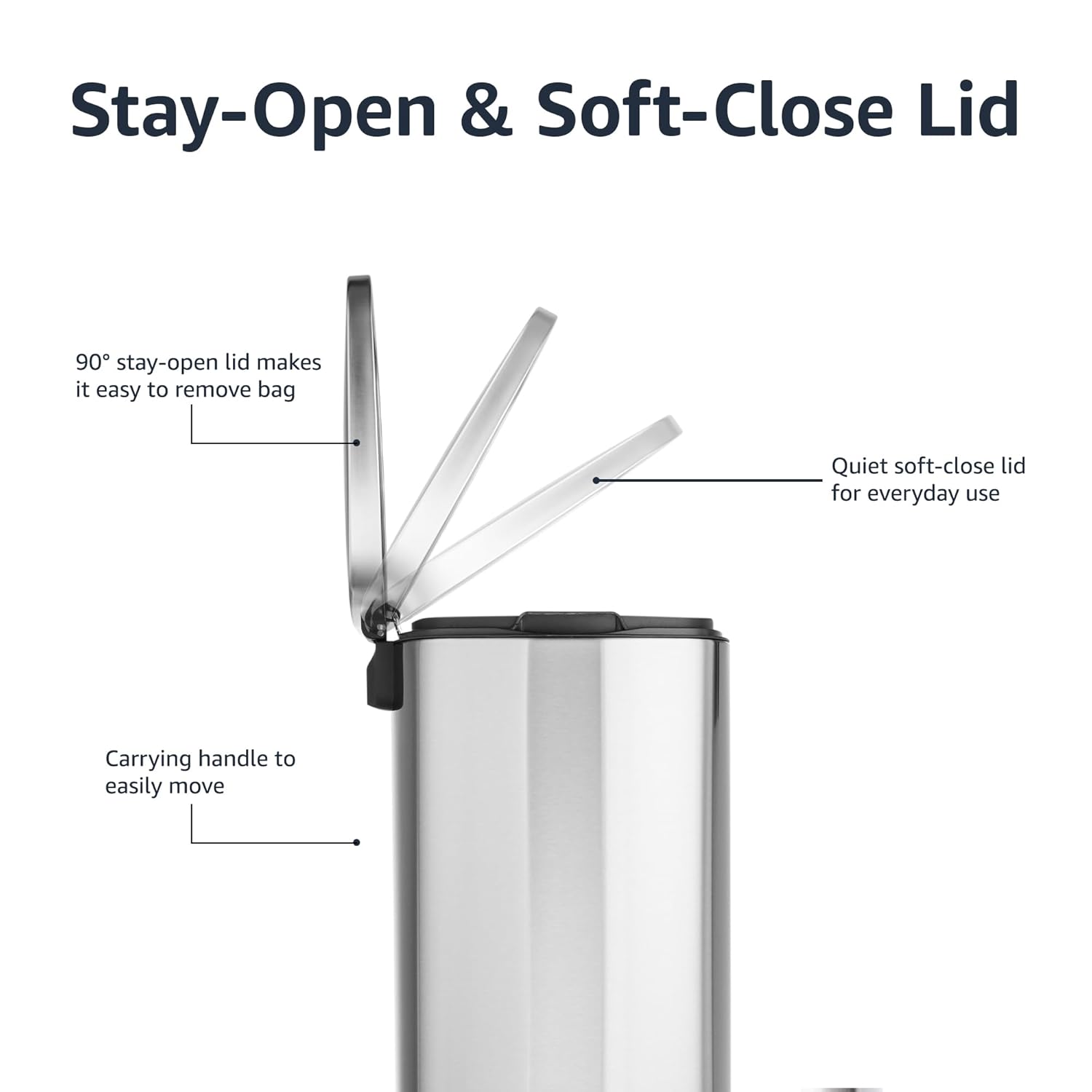 Amazon Basics  Steel Trash Can