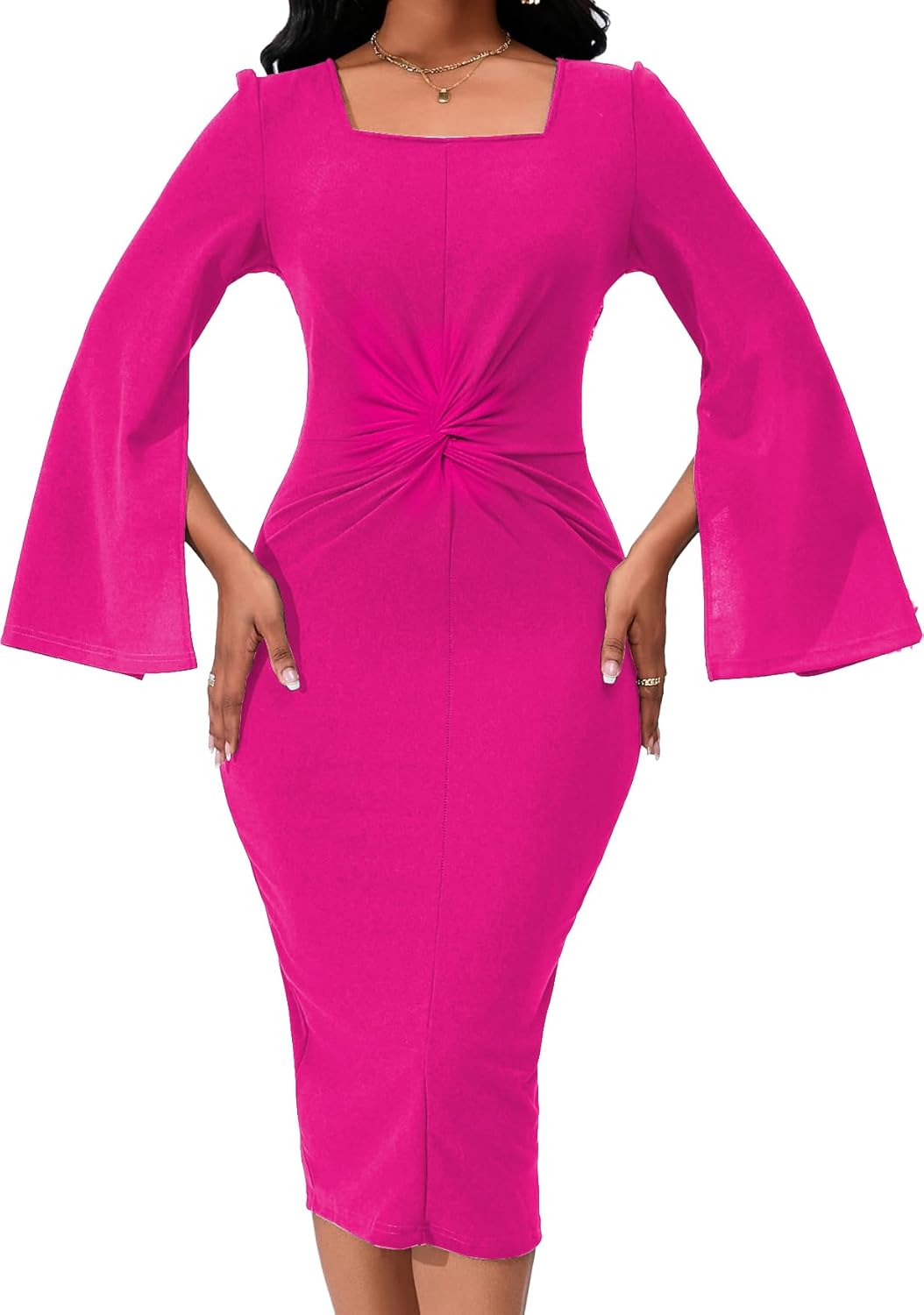Women’s Ruffle Sleeve Business Dress