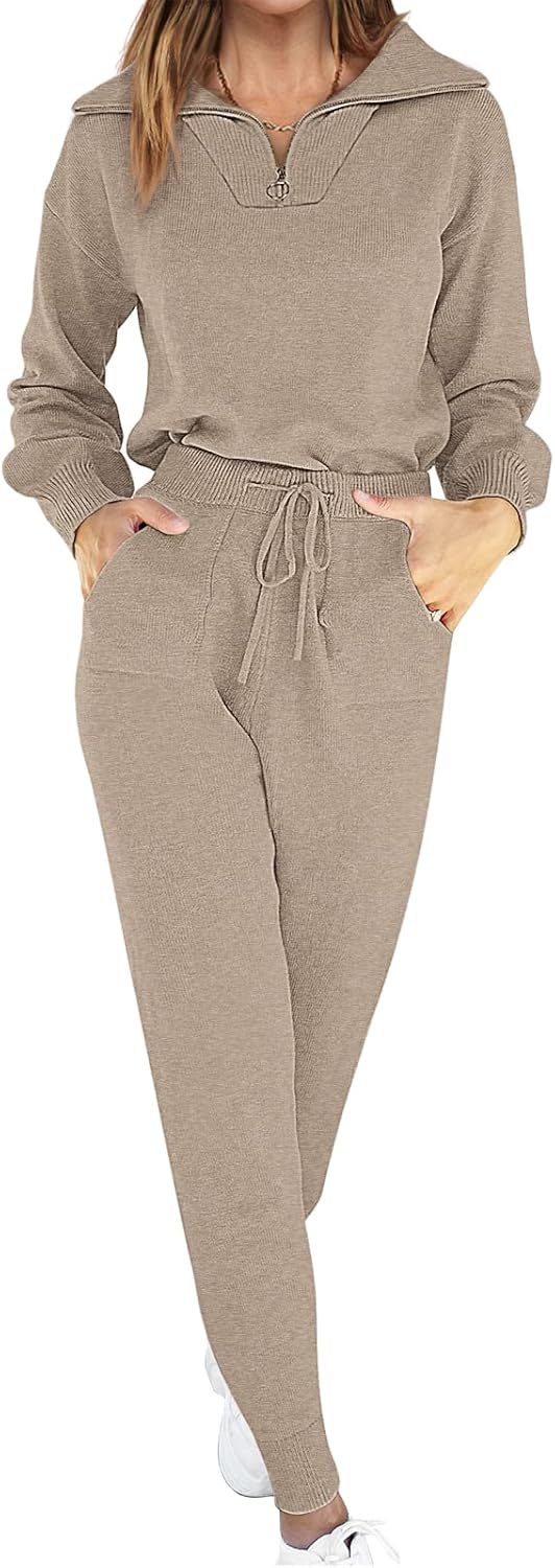 Women's Knit Jogger Tracksuit Outfit