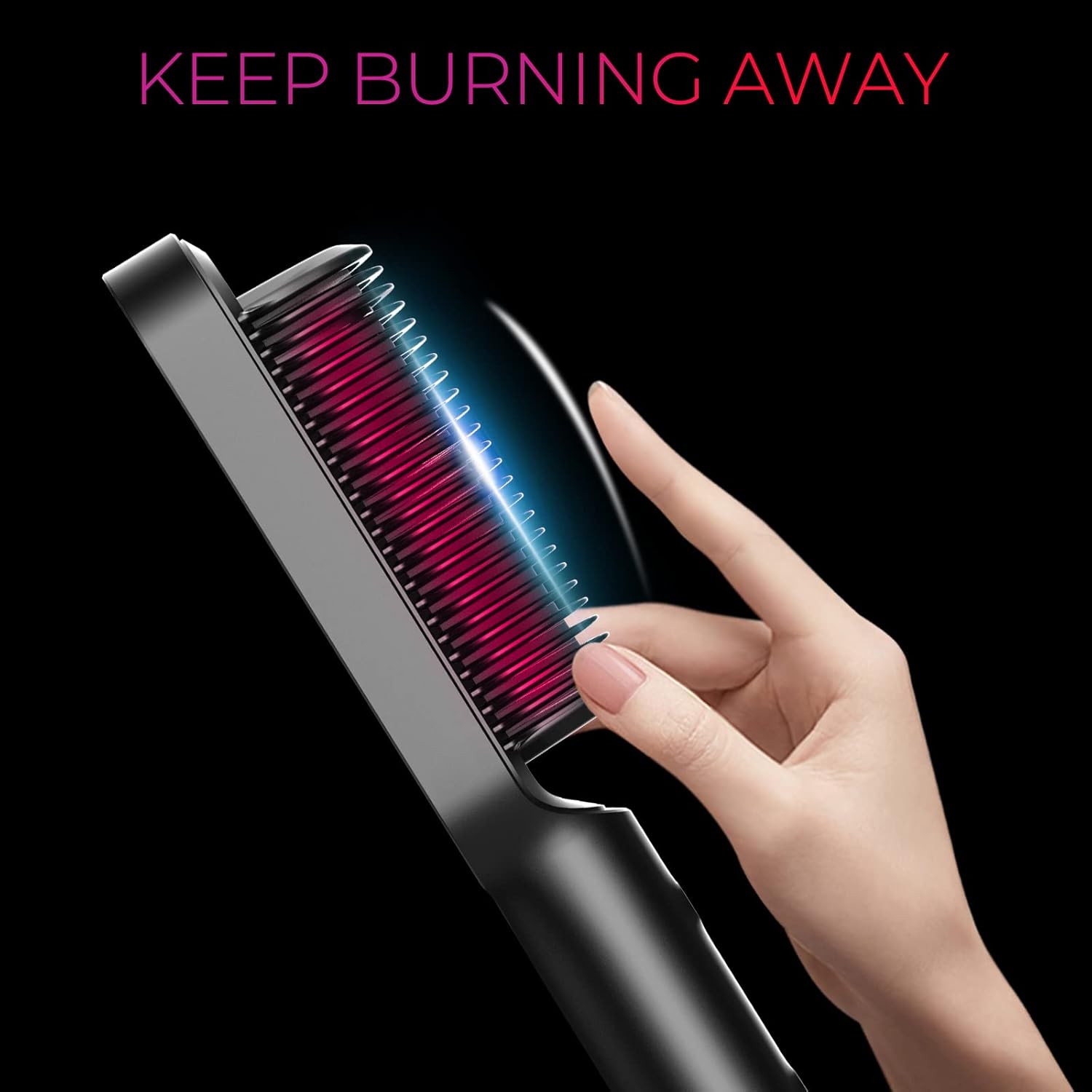 TYMO Hair Straightener Brush with 5 Temps