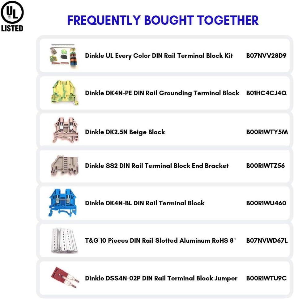 T&G 10 Pieces DIN Rail Slotted Aluminum RoHS