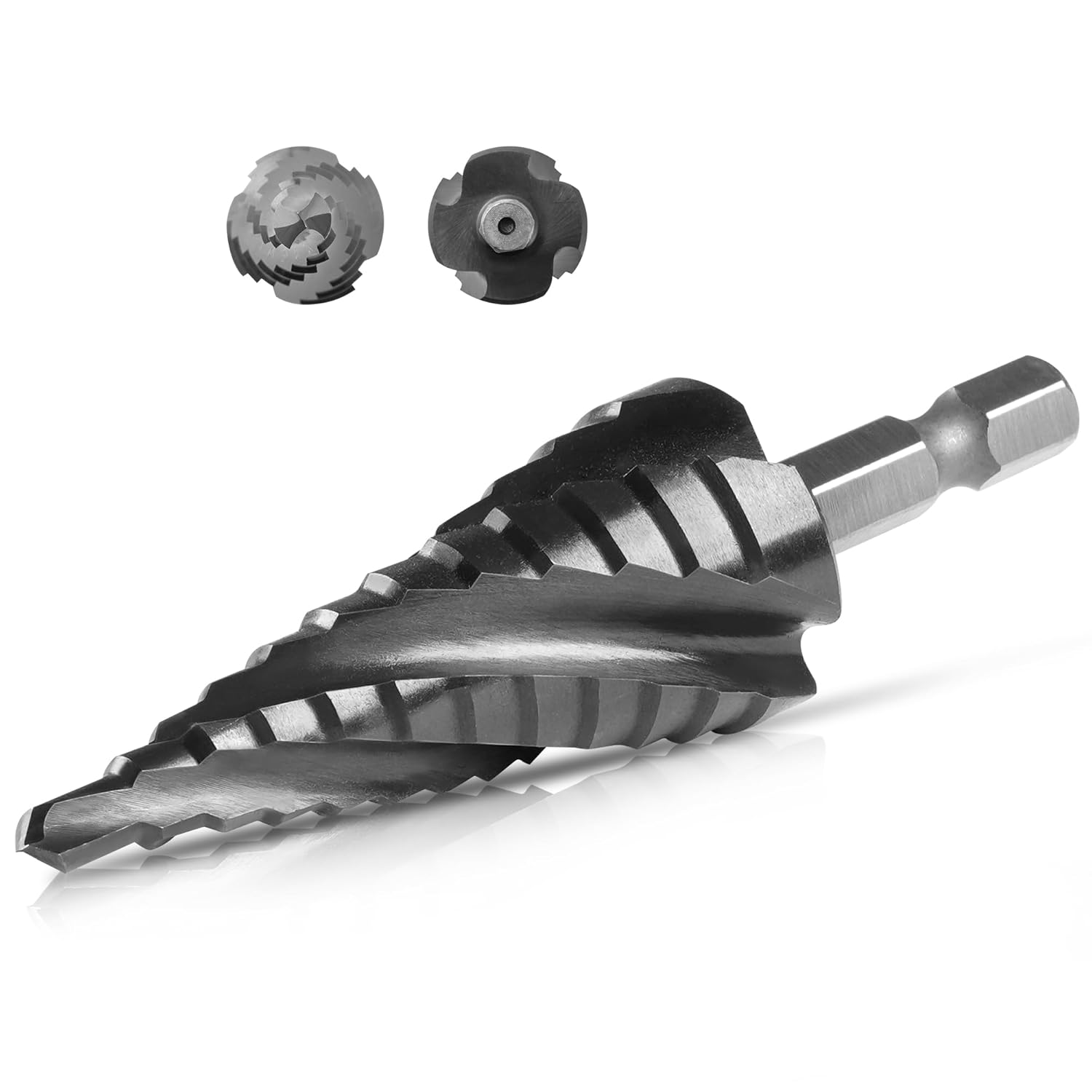 5PCS HSS Titanium Step Drill Bit Set