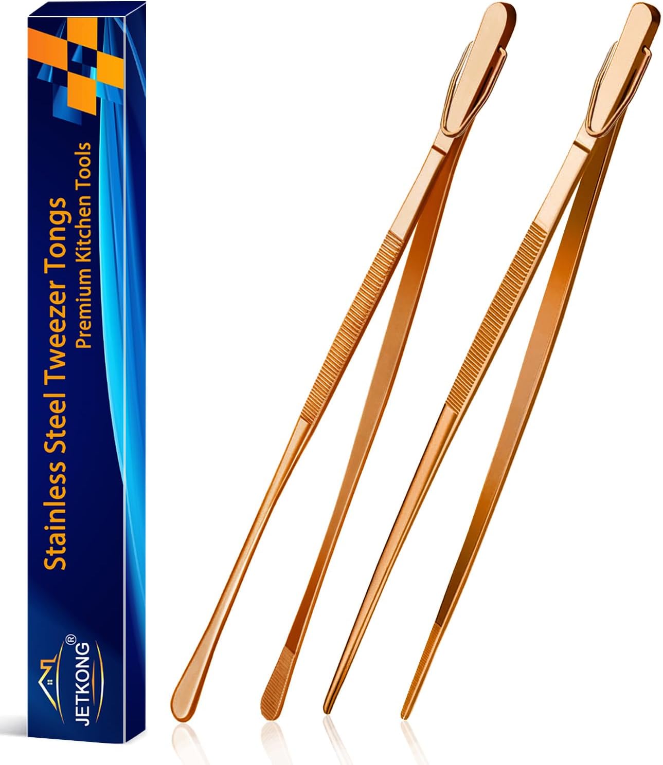 JETKONG Kitchen Tweezers Fine Tweezer Tongs