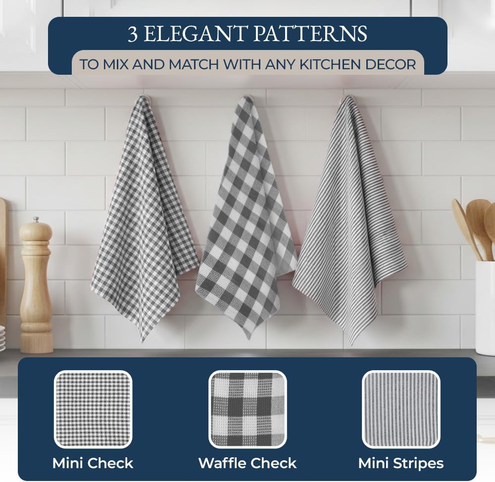 LANE LINEN Kitchen Towels and Dishcloths Sets