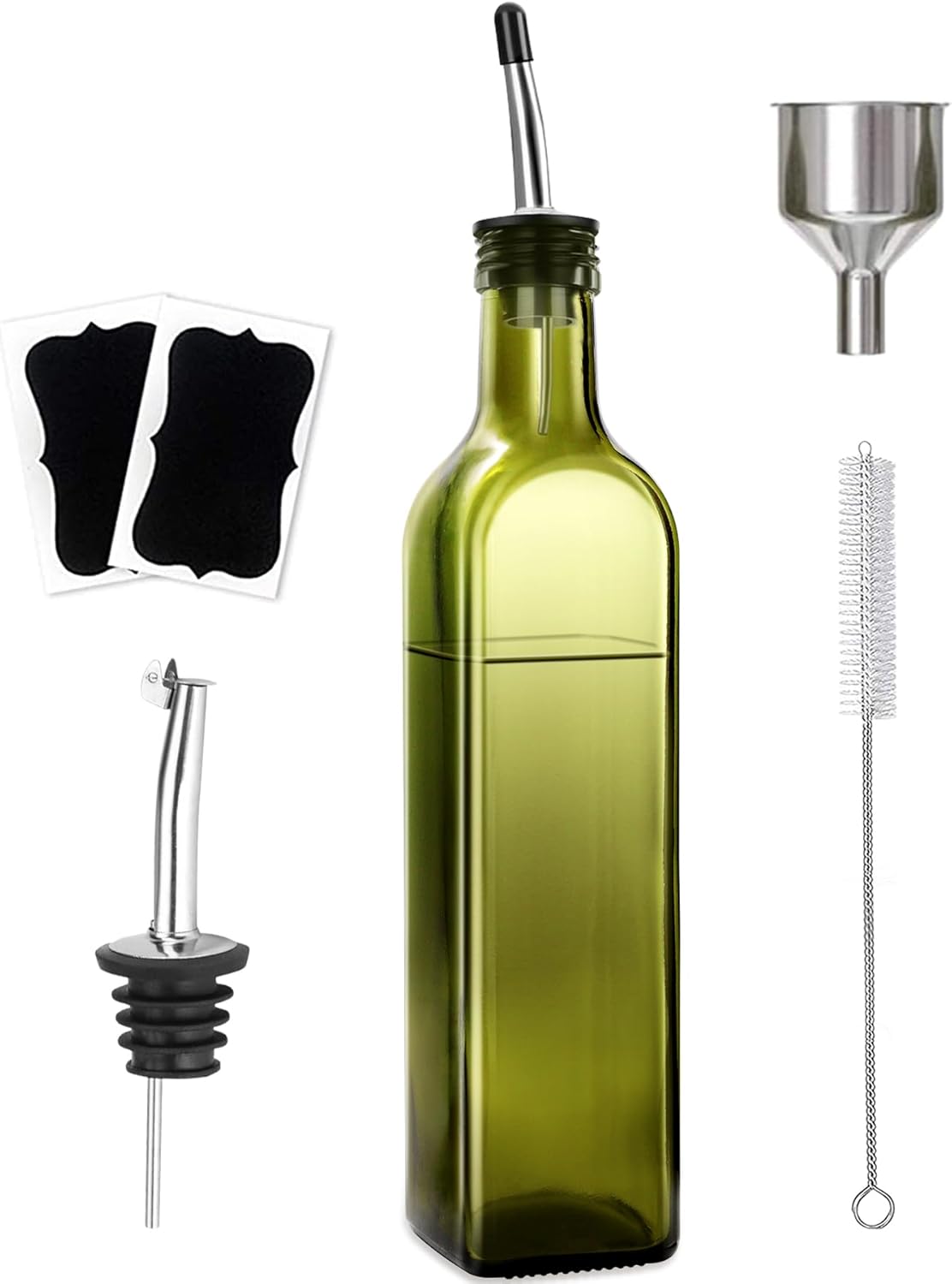 Glass Olive Oil and Vinegar Dispenser Set