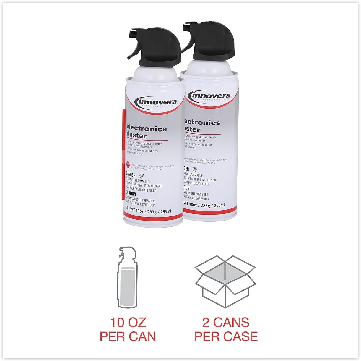Innovera 10 Oz Compressed Air Duster Cleaner