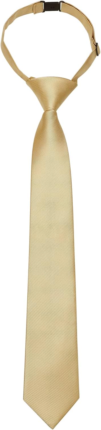 Enlision Boys Ties Solid Color Pre-Tied Kids Necktie
