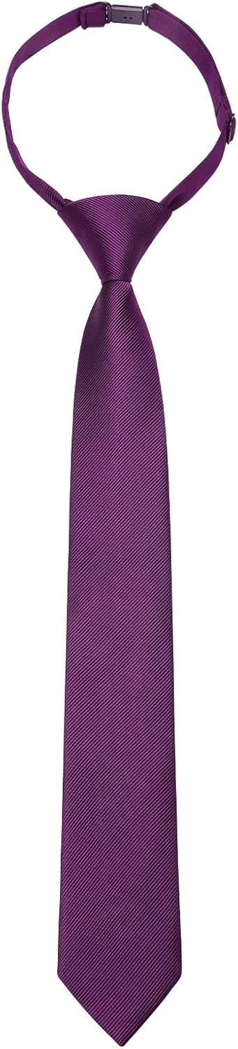 Enlision Boys Ties Solid Color Pre-Tied Kids Necktie