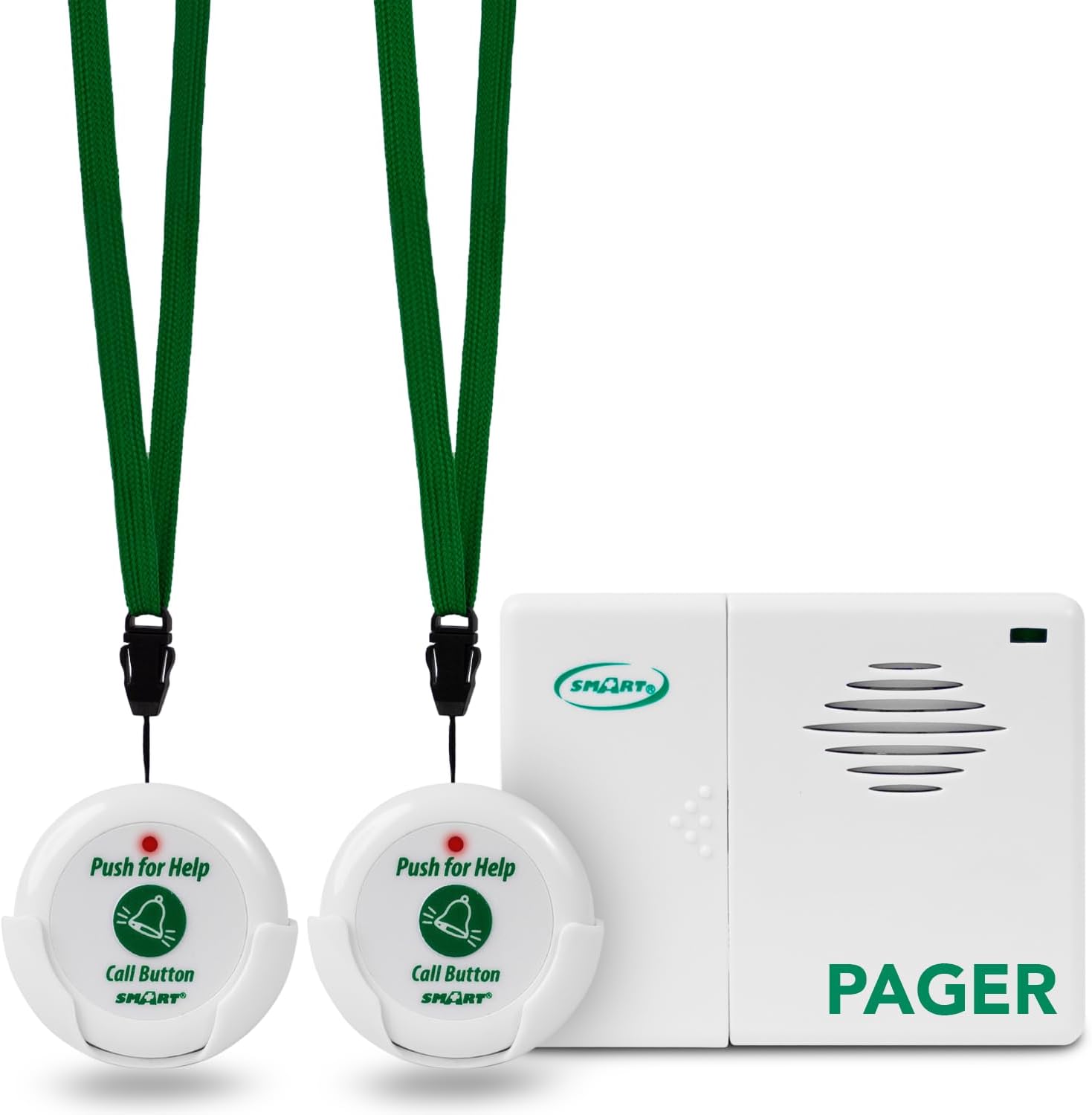 Smart Caregiver Pager System with 2 Call Buttons