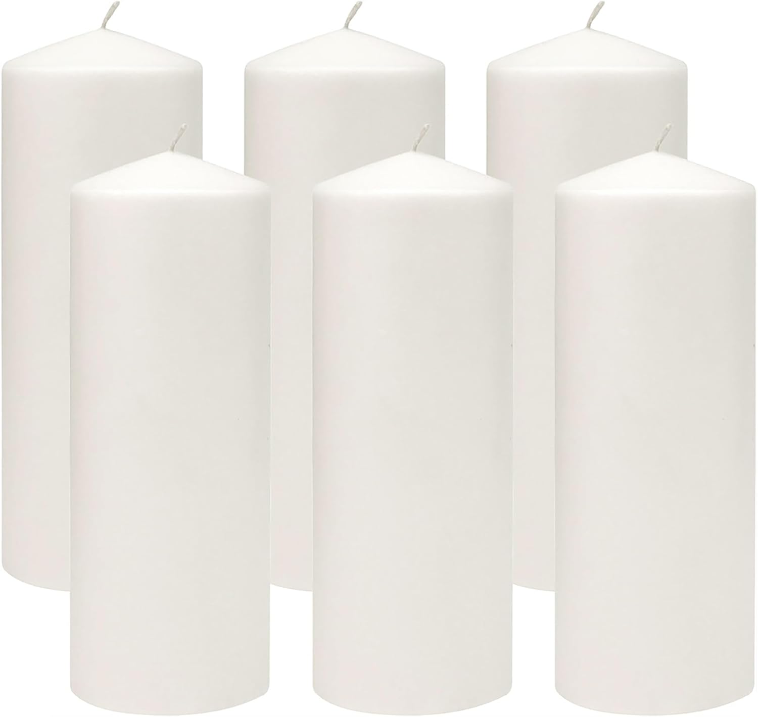 Stonebriar Unscented White Tall Pillar Candles