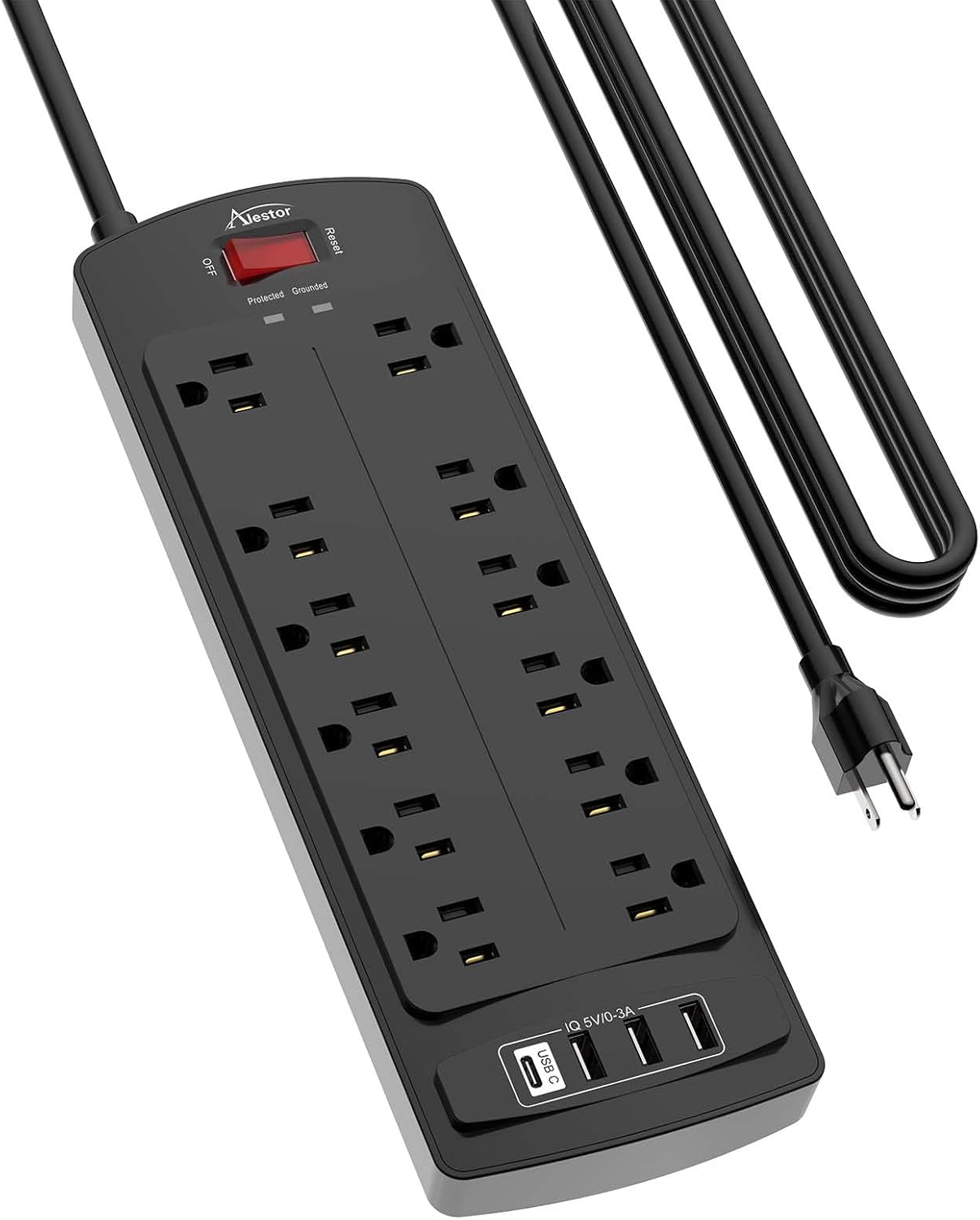 ALESTOR Power Strip Surge Protector