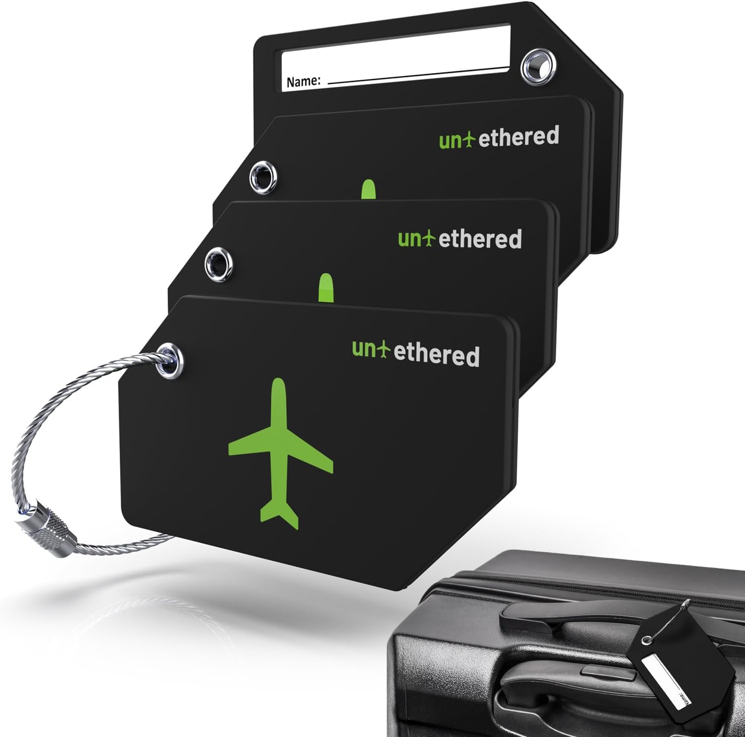 Untethered Durable Luggage Tags for Suitcases