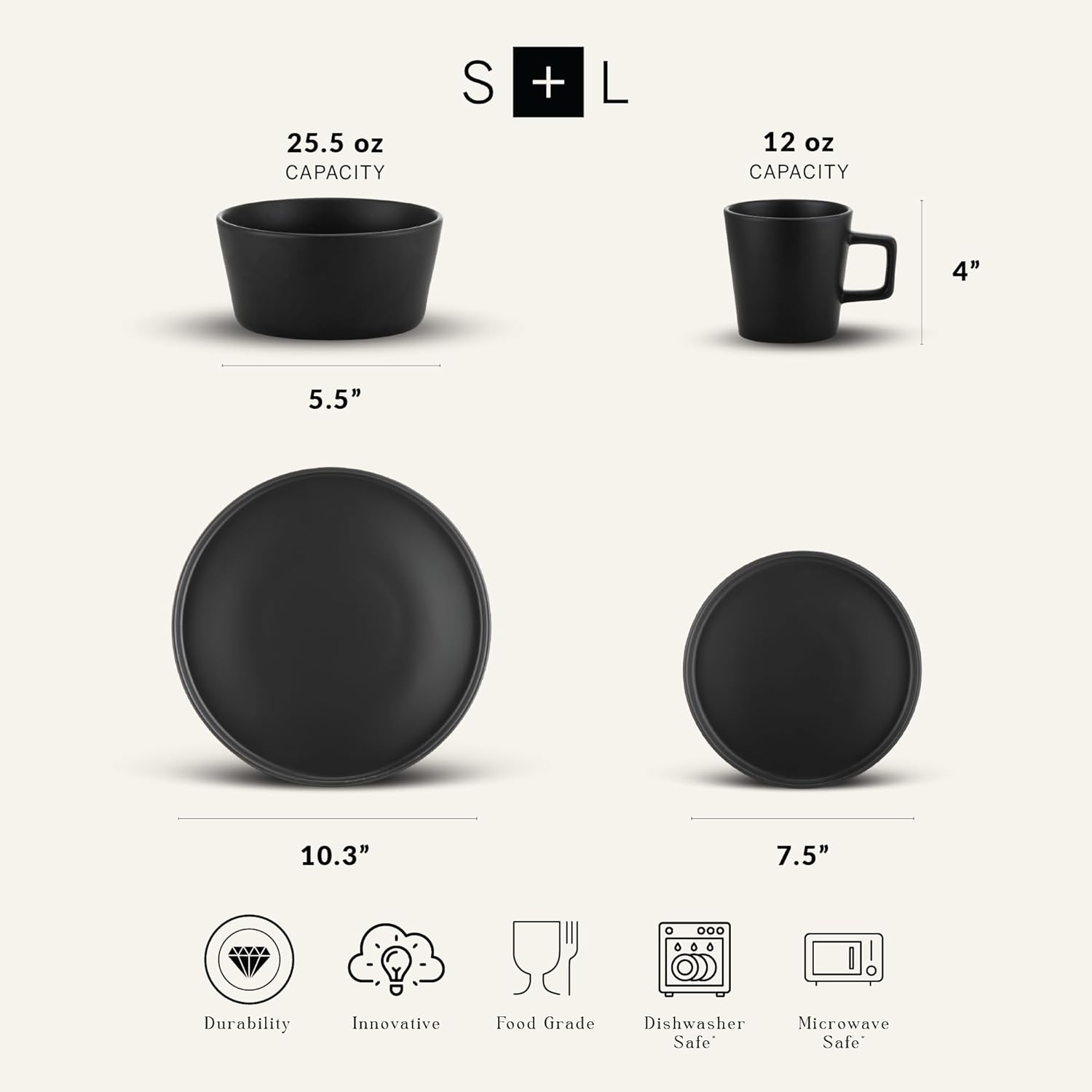 Stone Lain Celina Stoneware 16 Piece Dinnerware Set