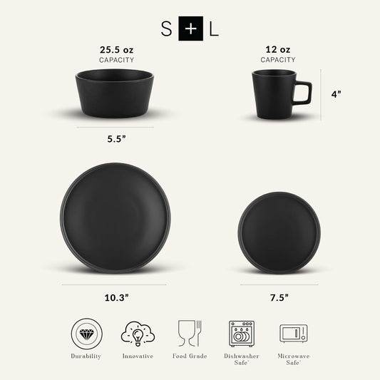 Stone Lain Celina Stoneware 16 Piece Dinnerware Set