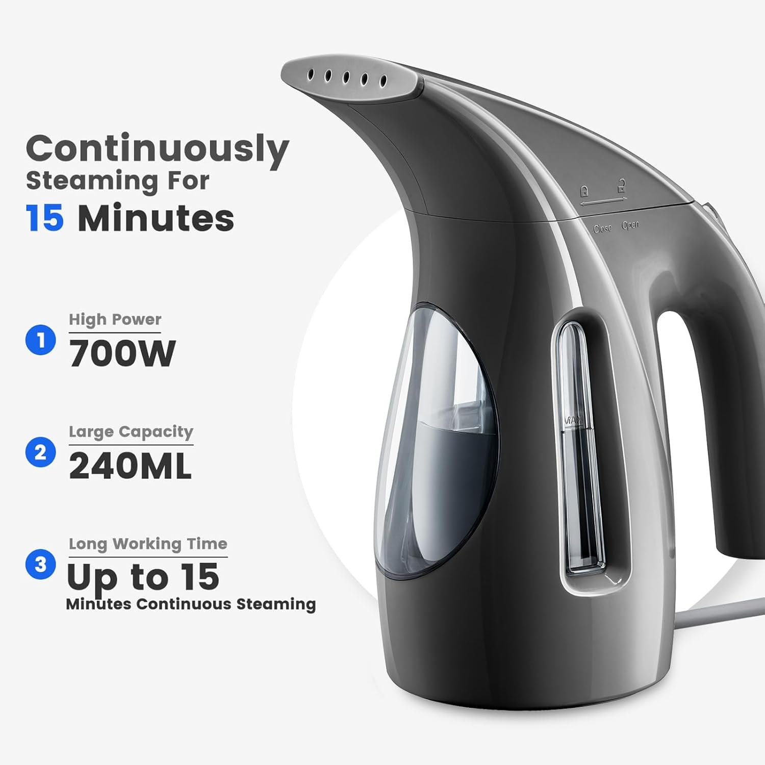 HiLIFE Steamer for Clothes Portable Handheld Design