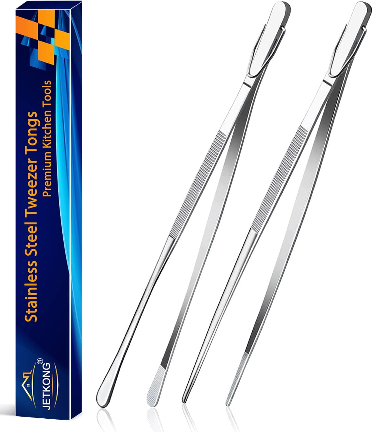 JETKONG Kitchen Tweezers Fine Tweezer Tongs