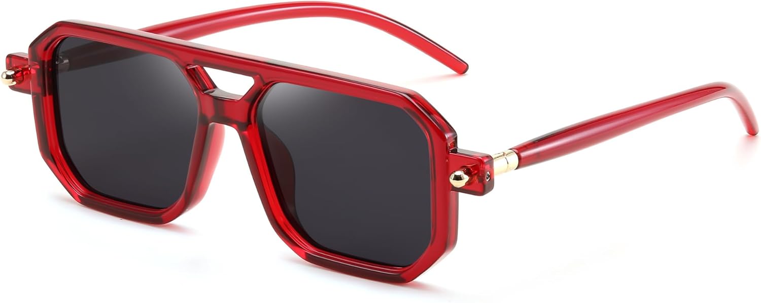 Vintage Flat Aviator Sunglasses for Women Men