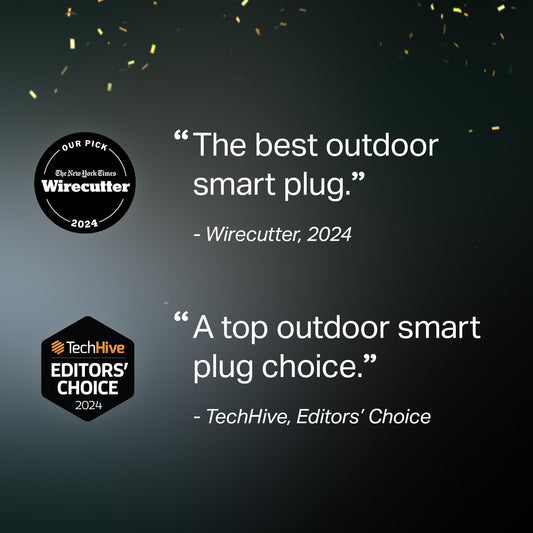 Kasa Outdoor Smart Plug Smart Home Wi-Fi Outlet