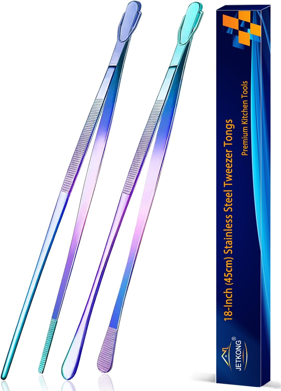 JETKONG Kitchen Tweezers Fine Tweezer Tongs